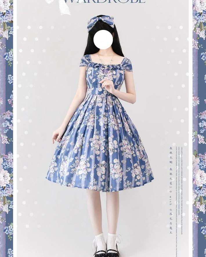 Vintage Lolita JSK Dress Summer Thin Dress