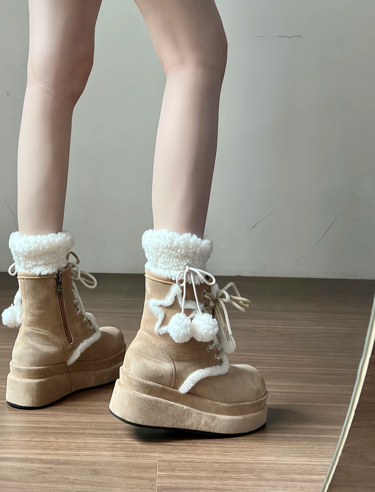 Fur Star Thick-soled snow boots