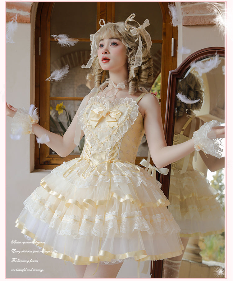 Silk Satin Ballet Lace Mesh Lolita Dress