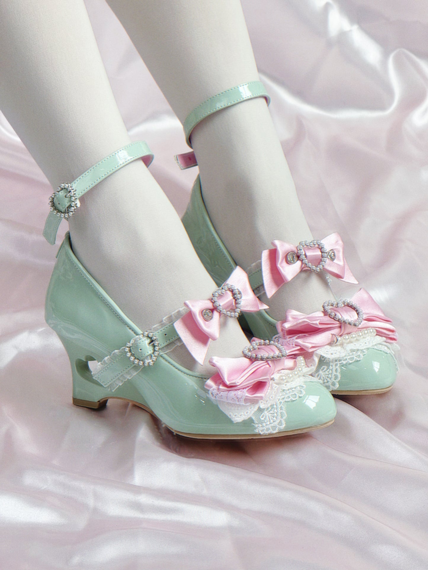 Kim Ji Hollow Wedge Lolita Shoes