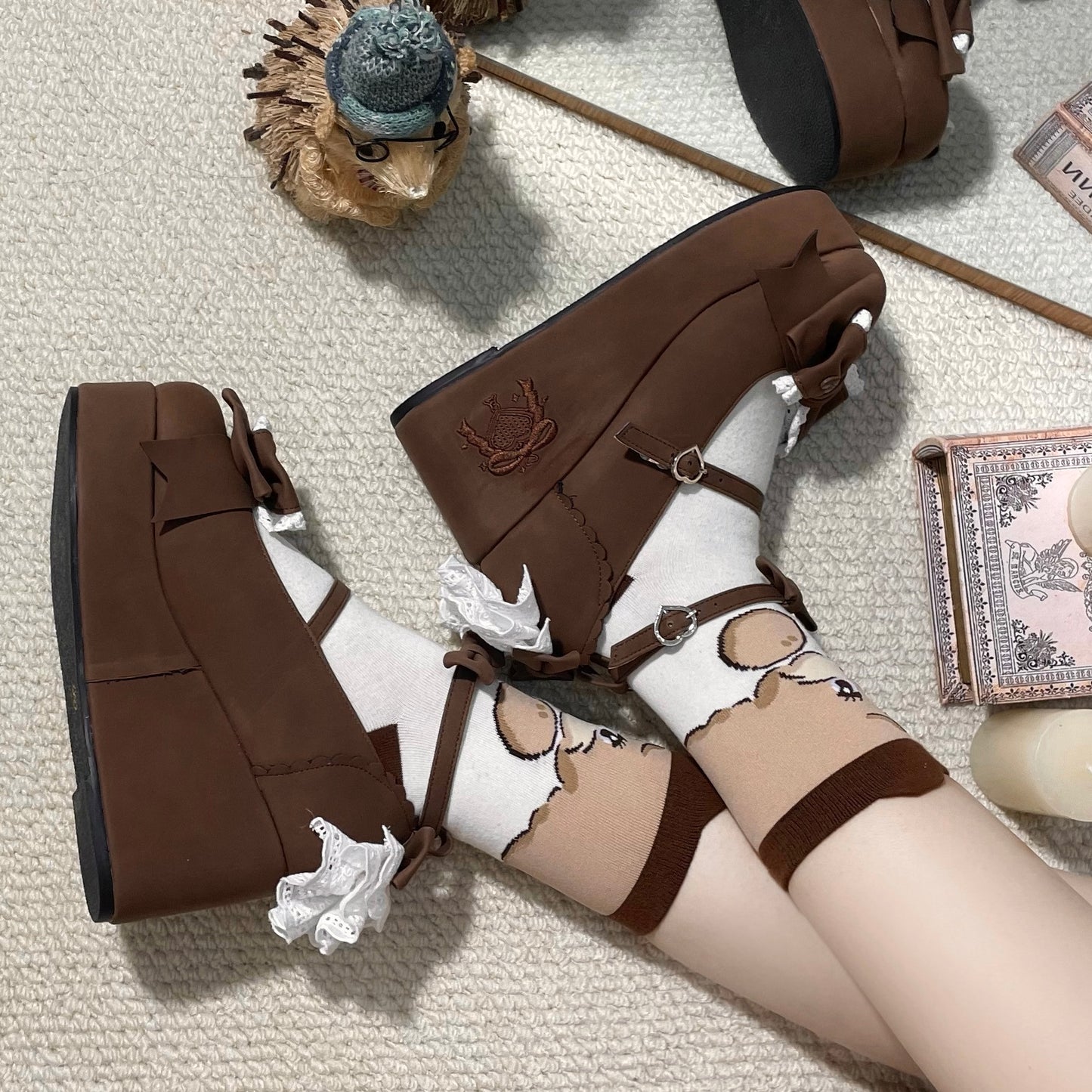 Bow Lolita Thick-soled Platform Shoes