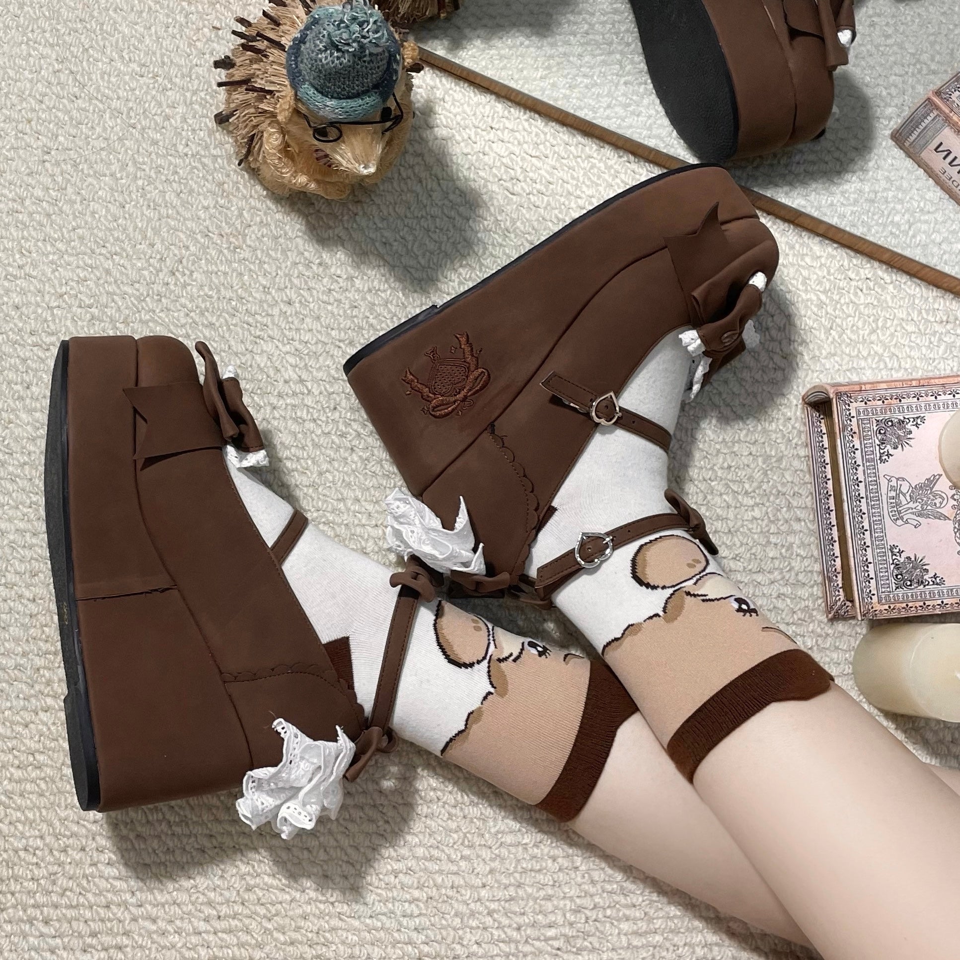 Bow Lolita Thick-soled Platform Shoes