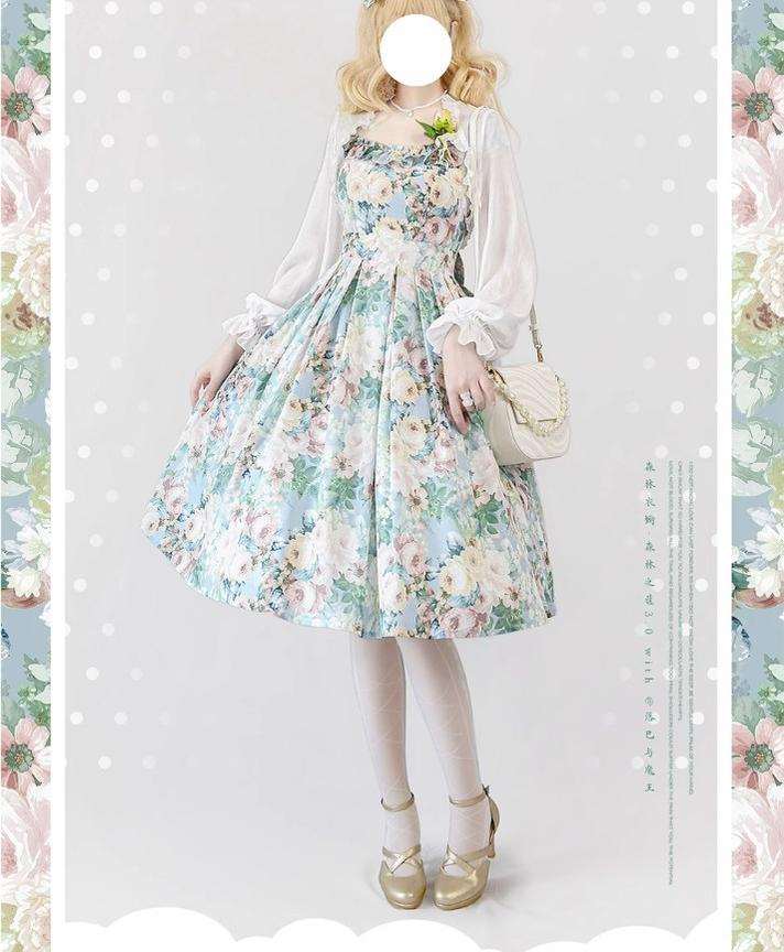 Vintage Lolita JSK Dress Summer Thin Dress