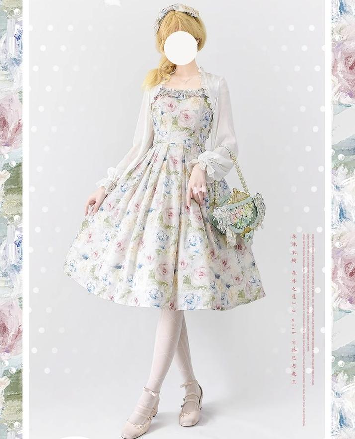 Vintage Lolita JSK Dress Summer Thin Dress