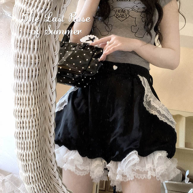Satin Pumpkin Shorts