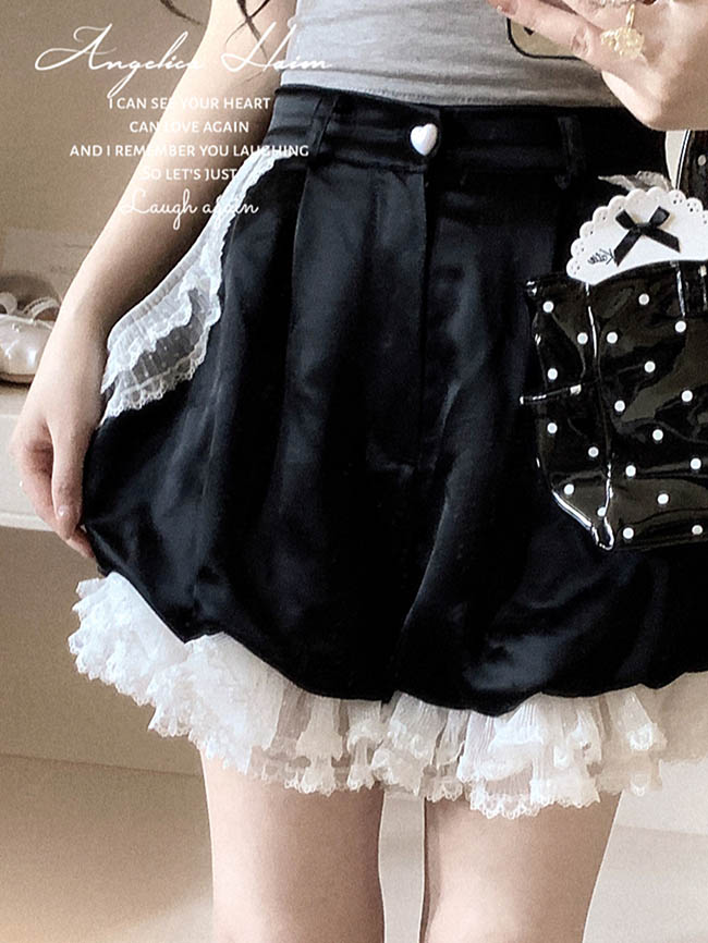 Satin Pumpkin Shorts