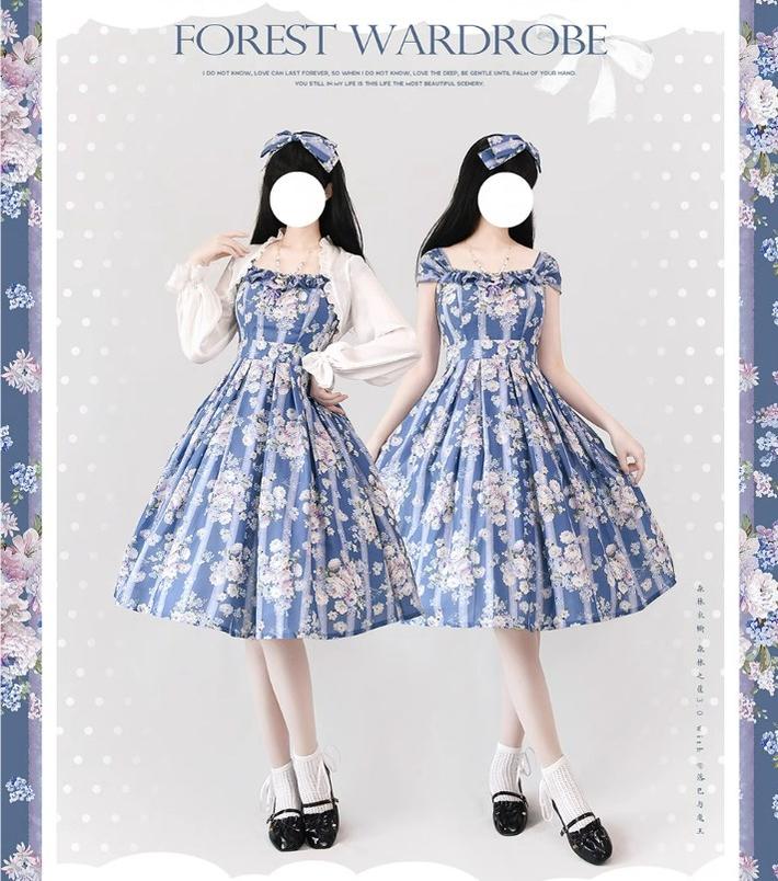 Vintage Lolita JSK Dress Summer Thin Dress