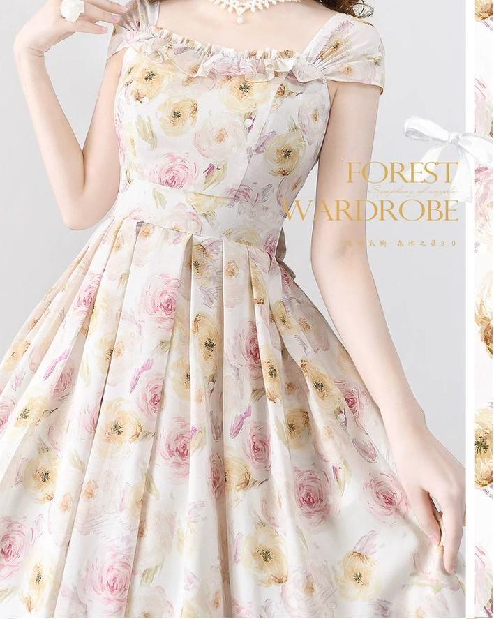 Vintage Lolita JSK Dress Summer Thin Dress