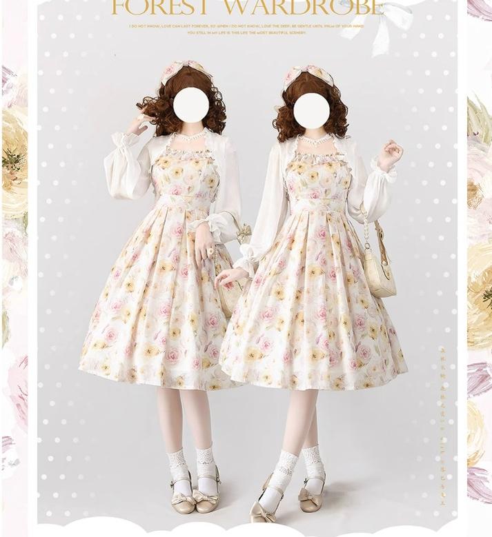 Vintage Lolita JSK Dress Summer Thin Dress