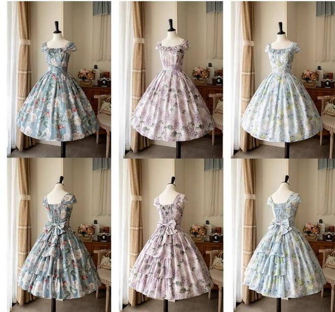 Vintage Lolita JSK Dress Summer Thin Dress