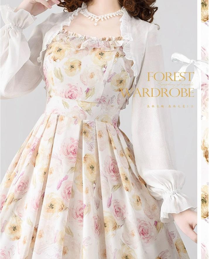 Vintage Lolita JSK Dress Summer Thin Dress