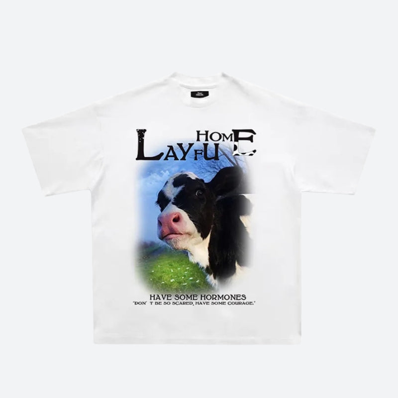 Cow Tee White