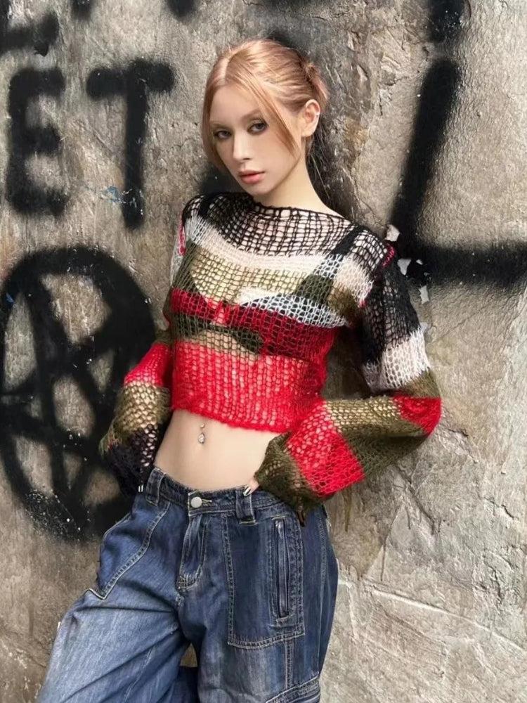 Crochet Sweater Mix One Size