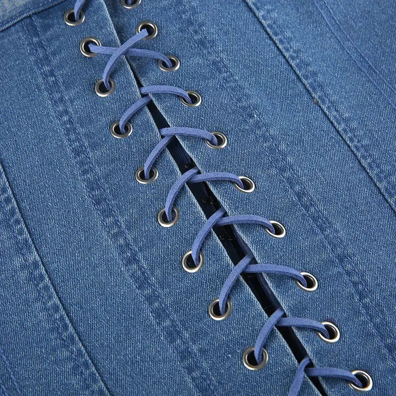 Denim Corset Top