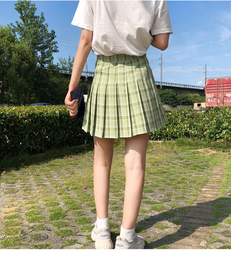 Green Plaid Skirt