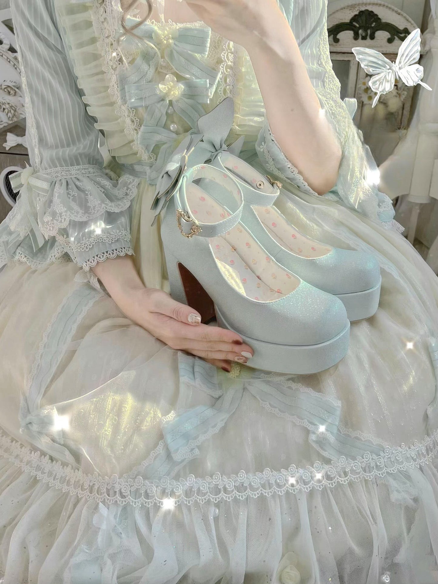 Butterfly Bling High Heels