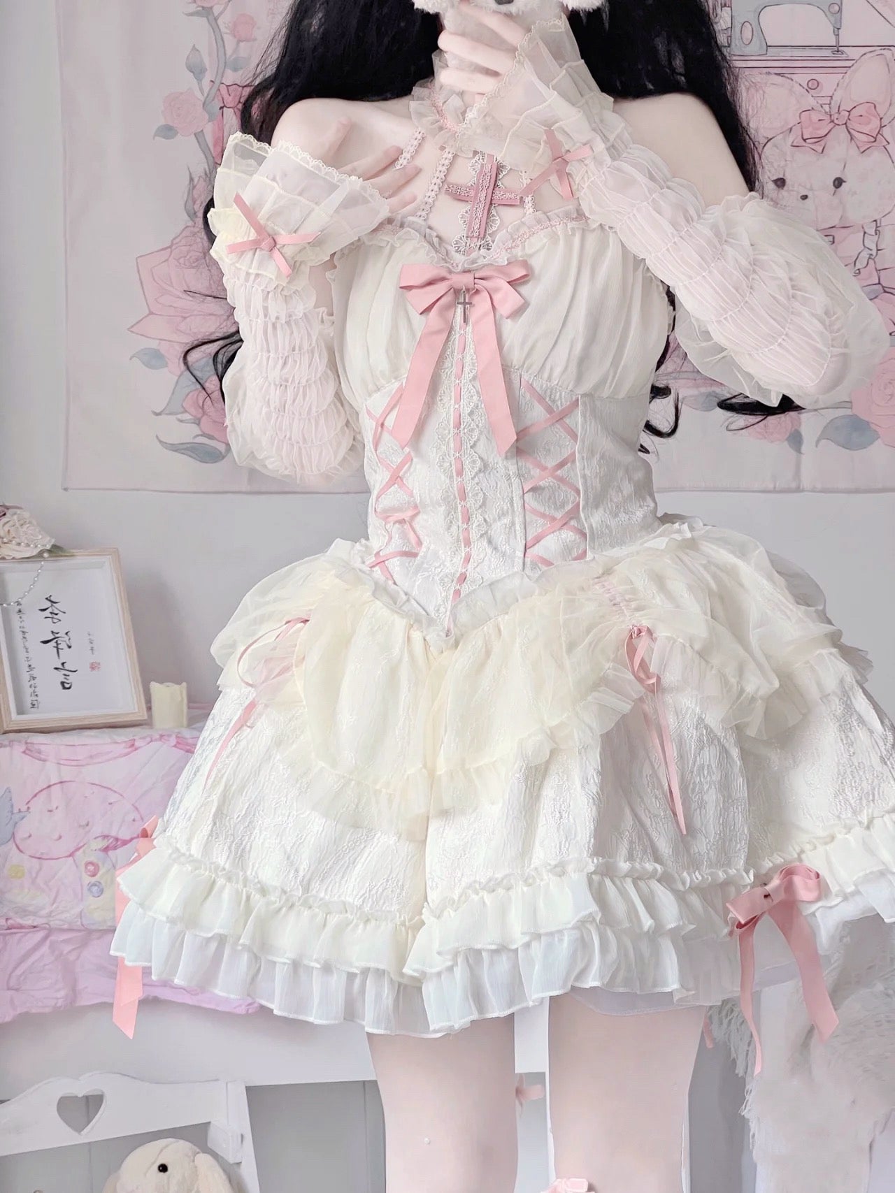 Cross Princess Lace Dolly Dress