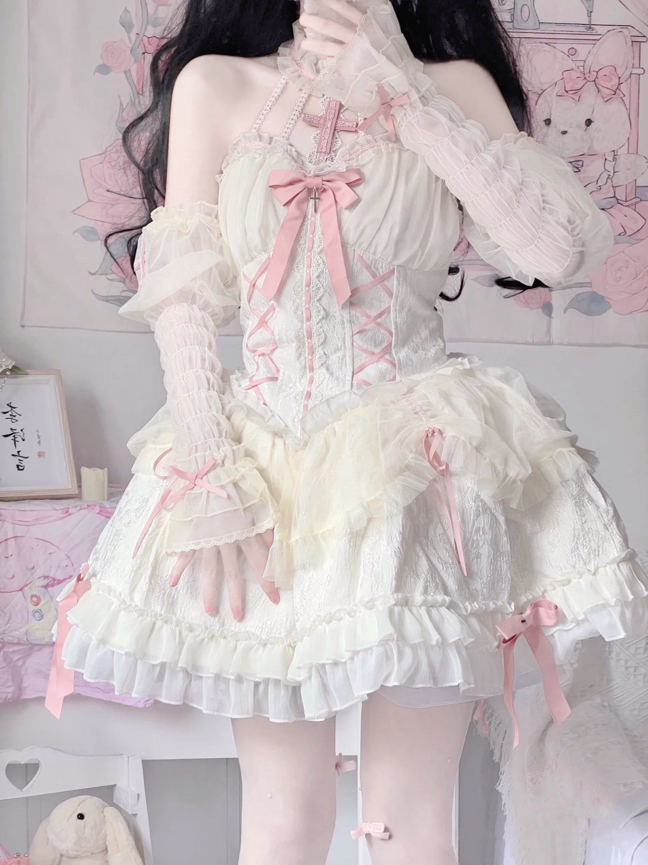 Cross Princess Lace Dolly Dress