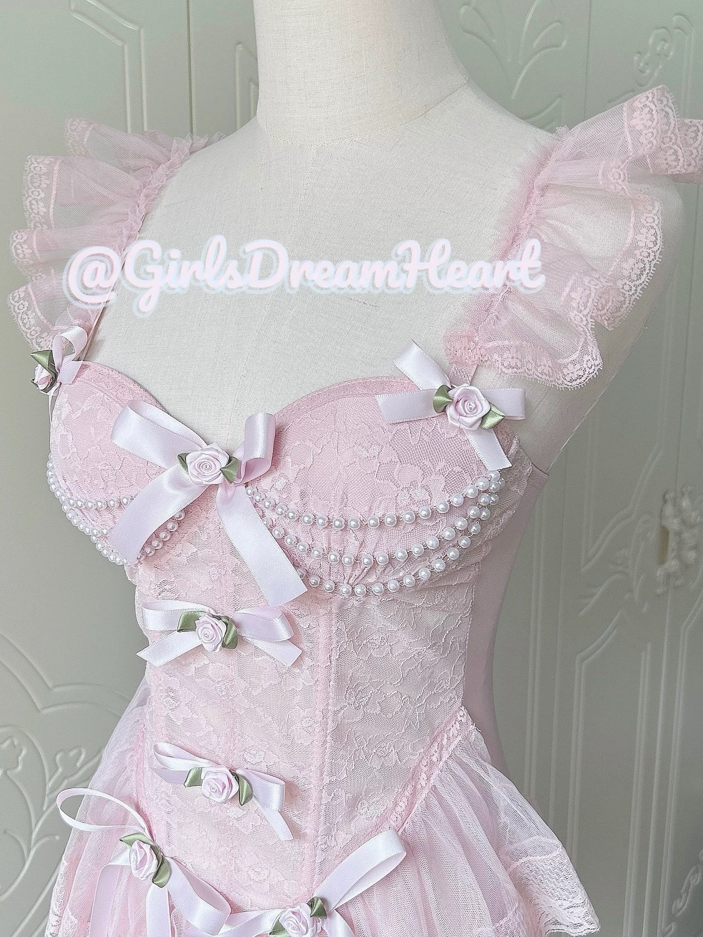Sweet bow lace bra