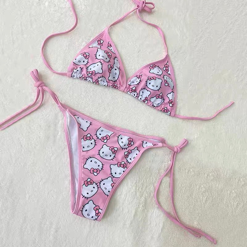 Pink bikini set