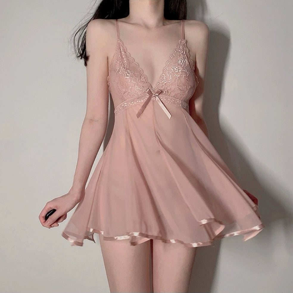 Ice silk lace dress