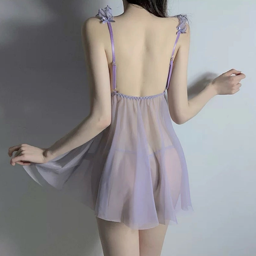 Purple lace dress