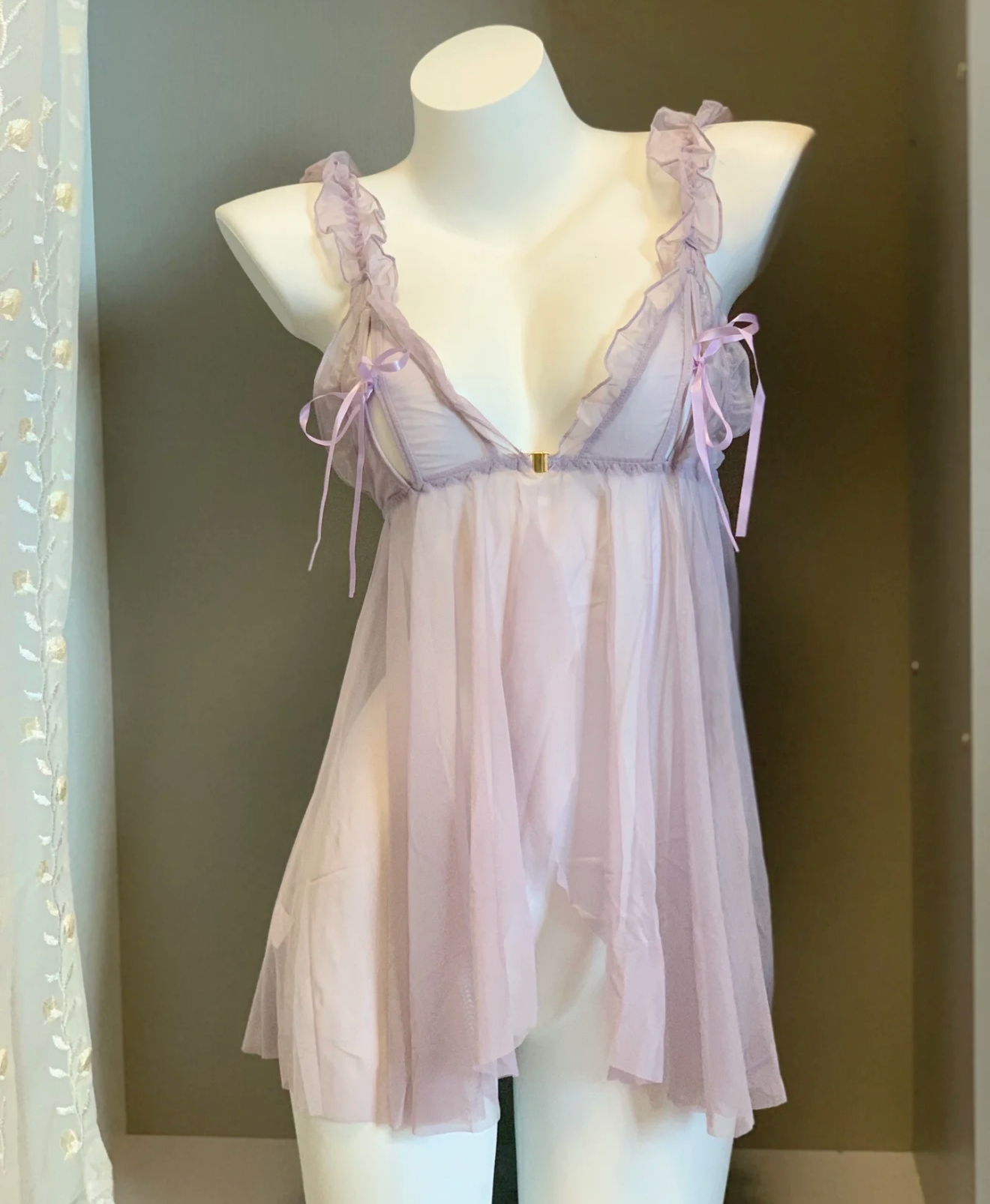 Purple lace dress
