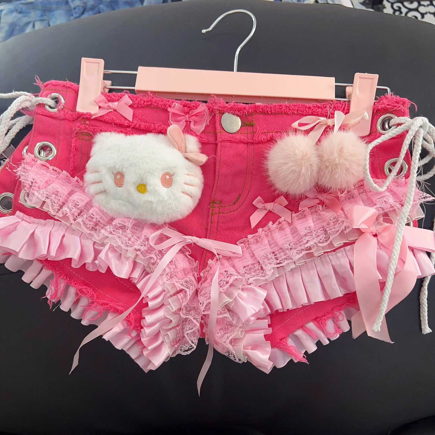 Sweet Lace Denim Shorts