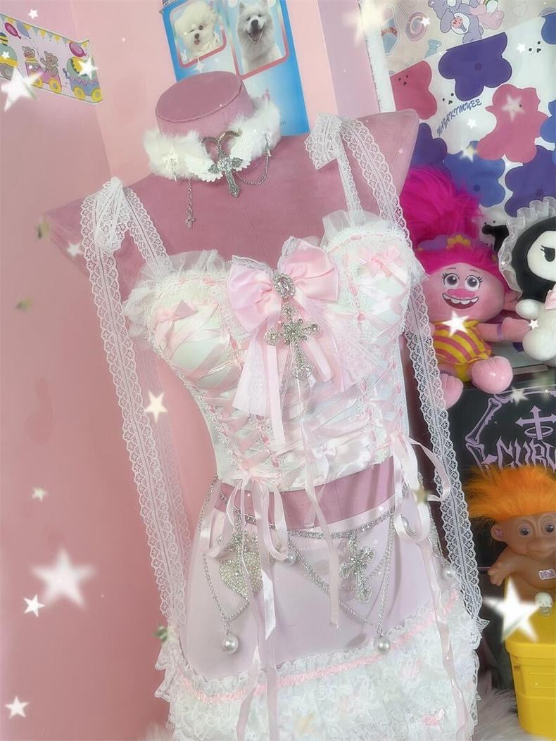 Sweet Lace Bow Set