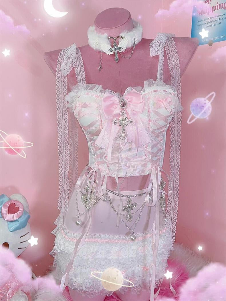 Sweet Lace Bow Set