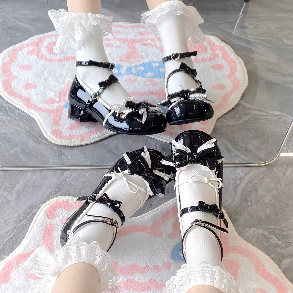 Puff Party Low Heels