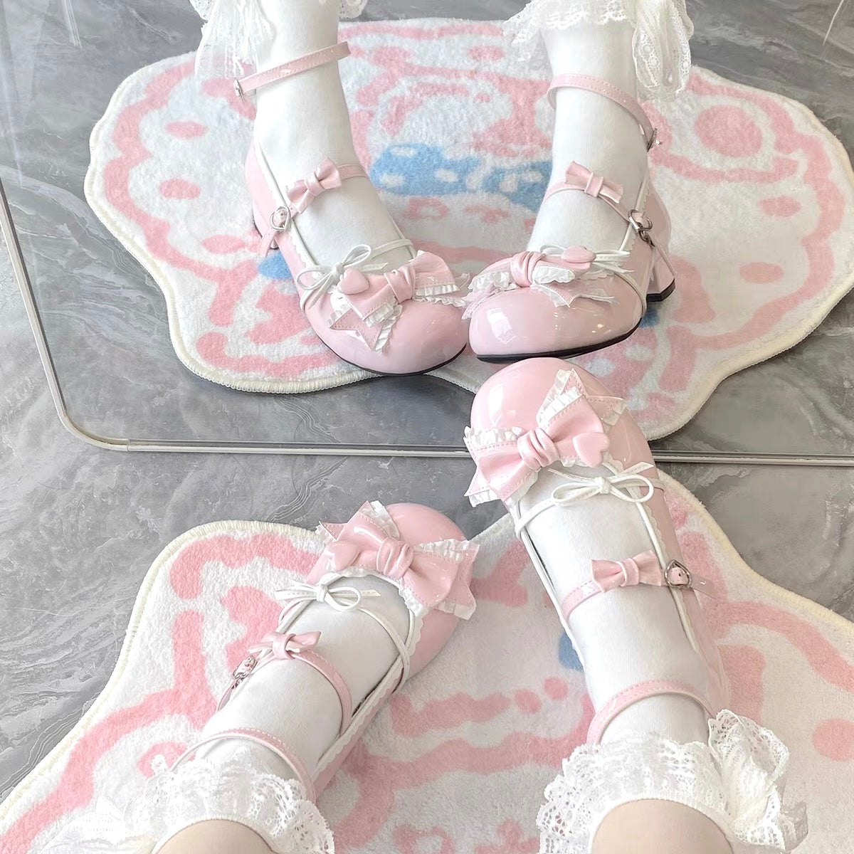 Puff Party Low Heels