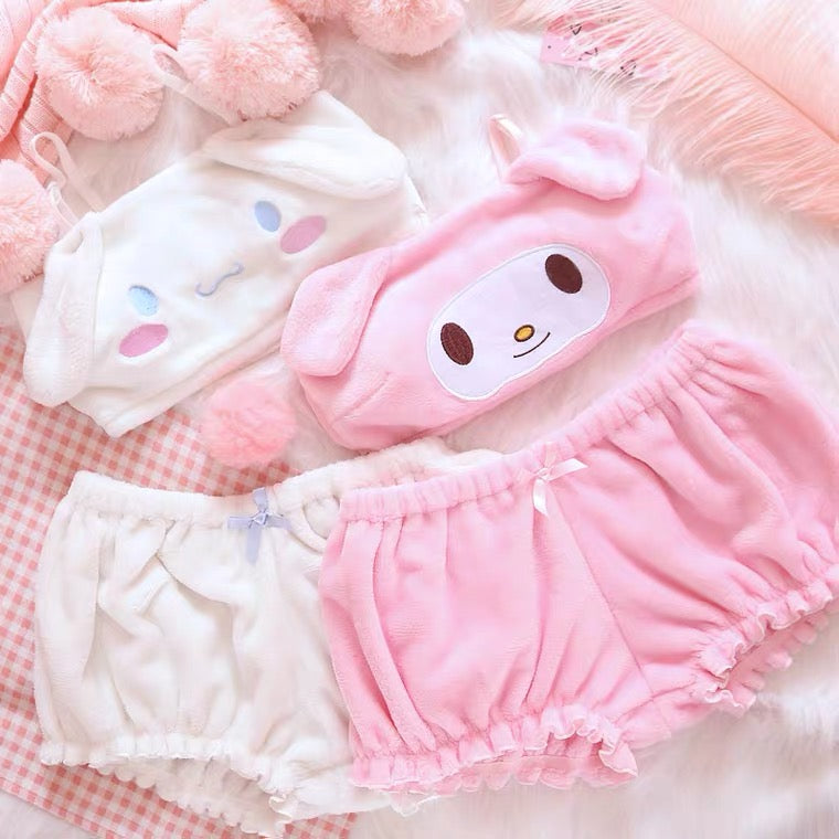 Cute big ears tube top set