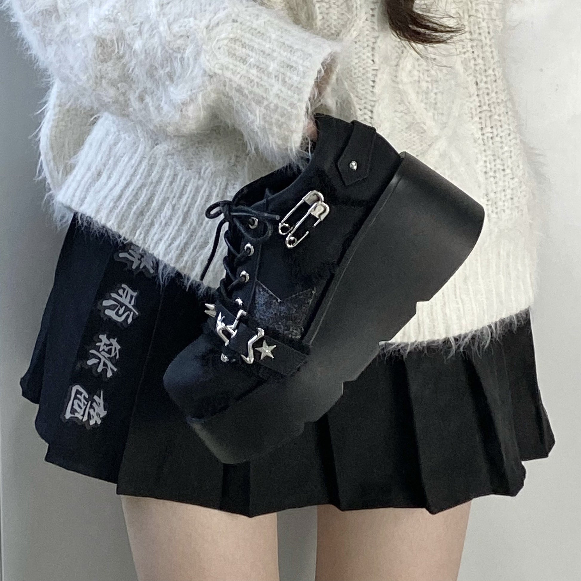 Star Mark Canvas Platform Shoes