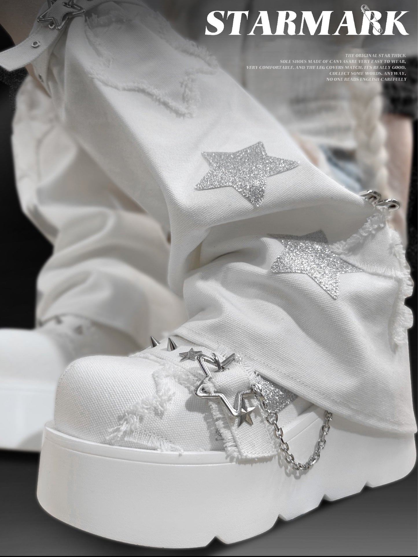 Star Mark Canvas Platform Shoes