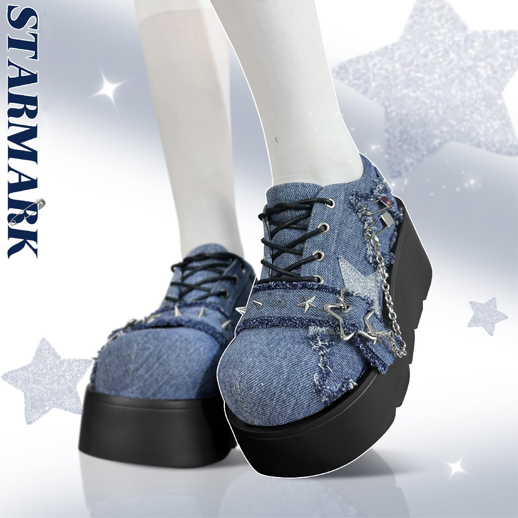 Star Mark Canvas Platform Shoes