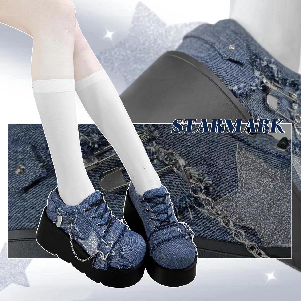 Star Mark Canvas Platform Shoes