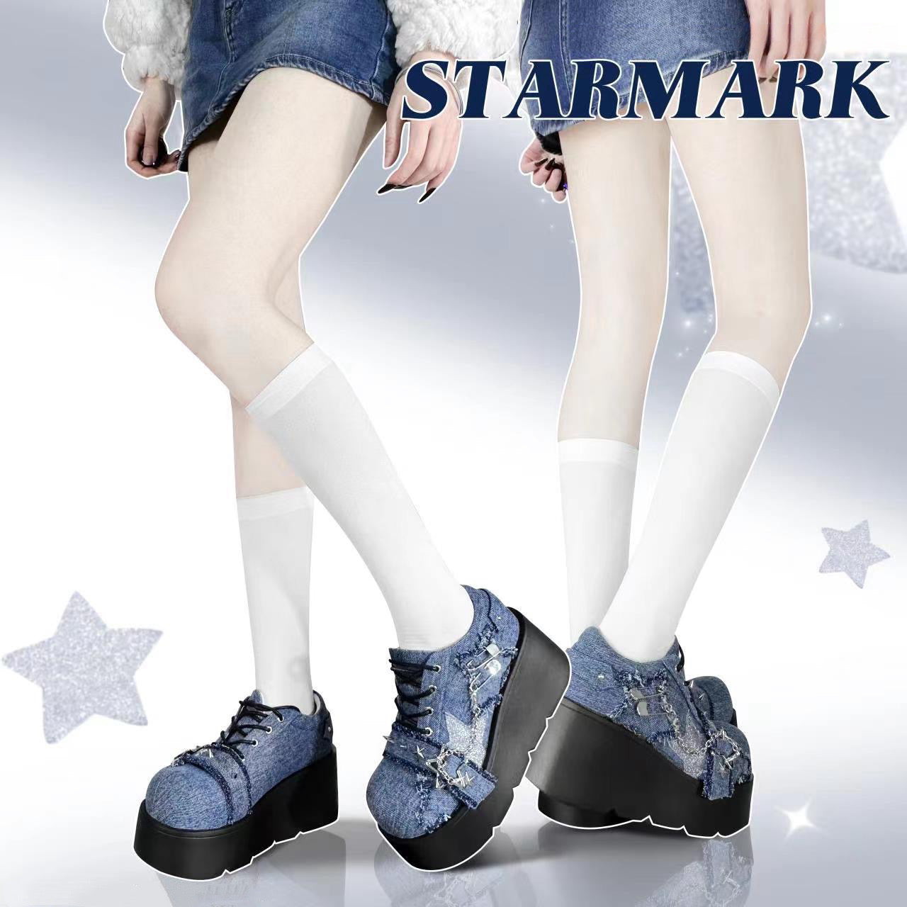 Star Mark Canvas Platform Shoes