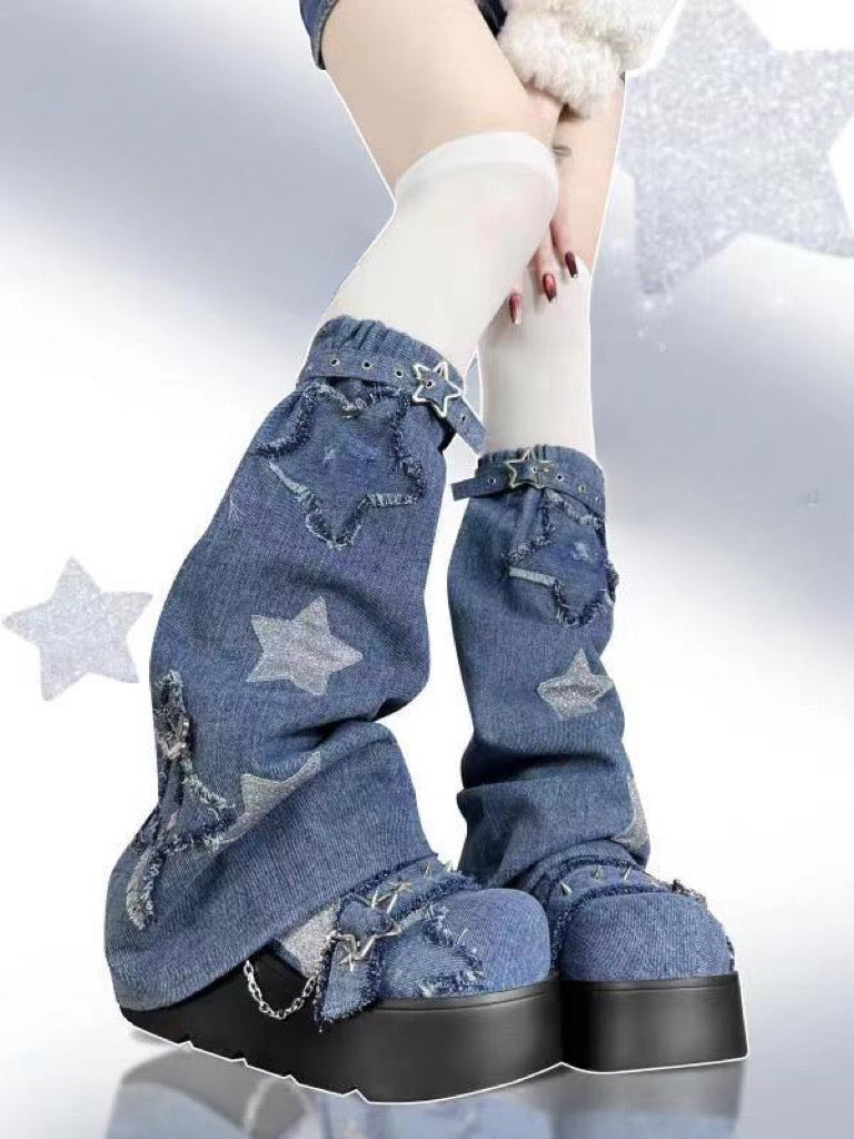 Star Mark Canvas Platform Shoes