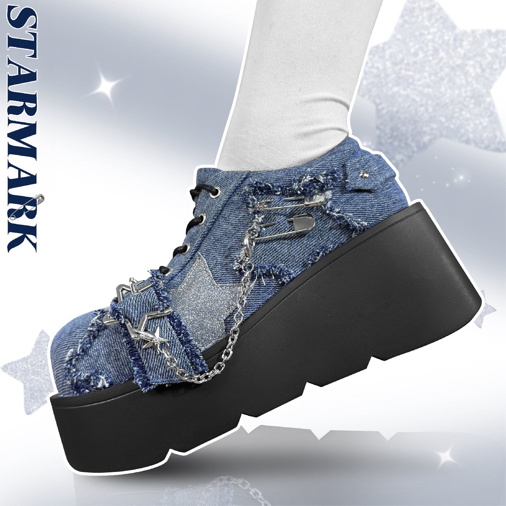 Star Mark Canvas Platform Shoes