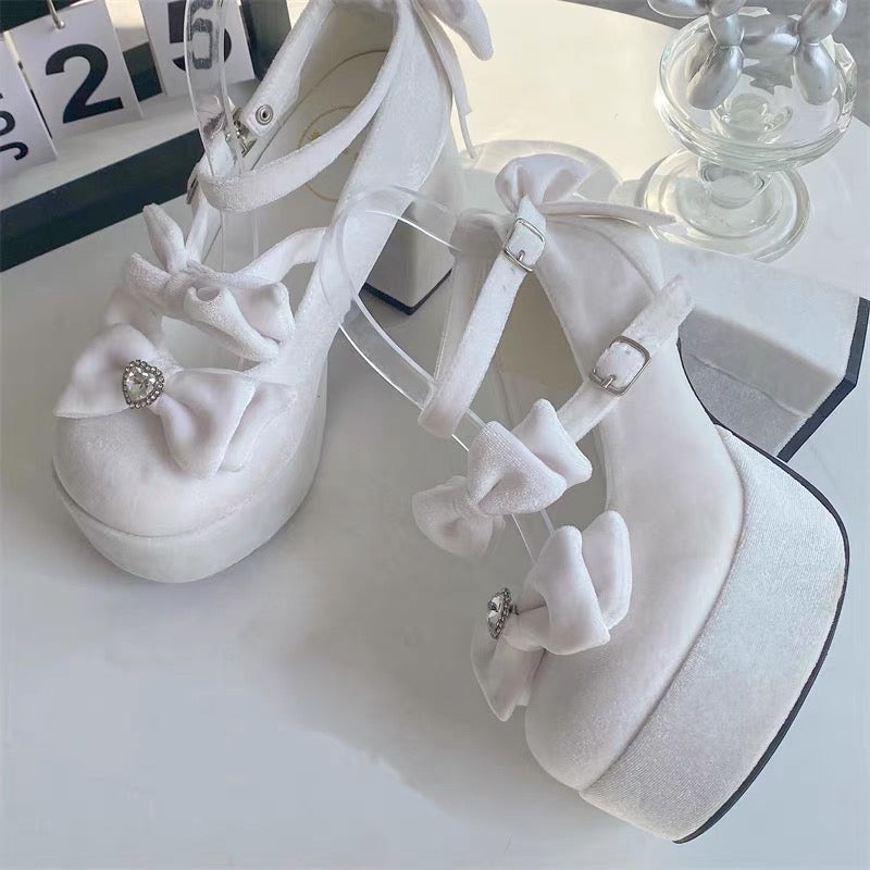 Girl Tina Velvet High Heels