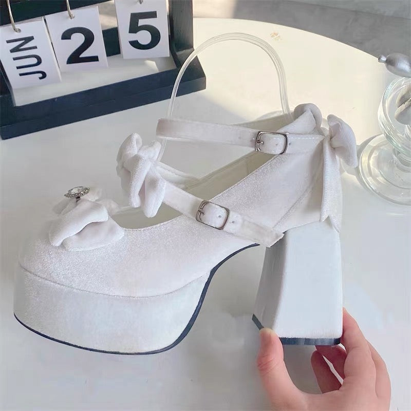 Girl Tina Velvet High Heels