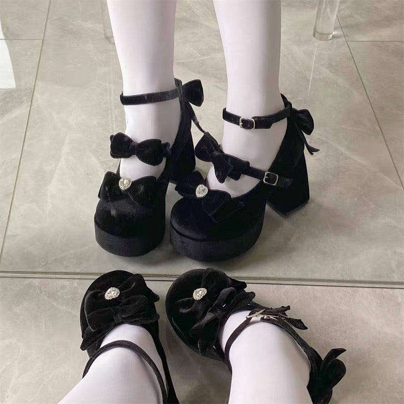 Girl Tina Velvet High Heels