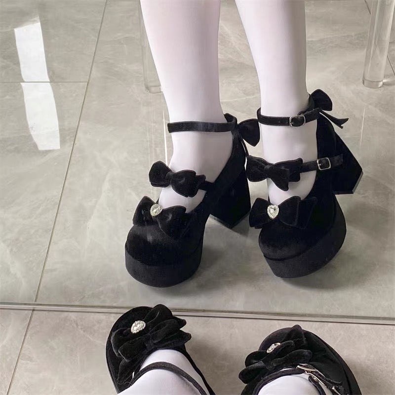 Girl Tina Velvet High Heels