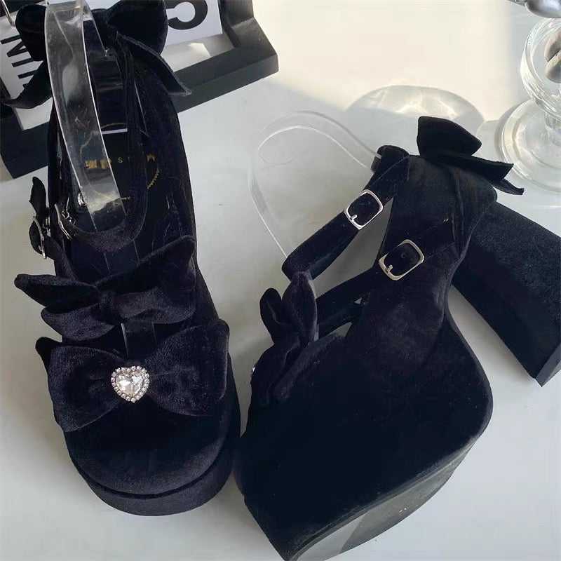 Girl Tina Velvet High Heels