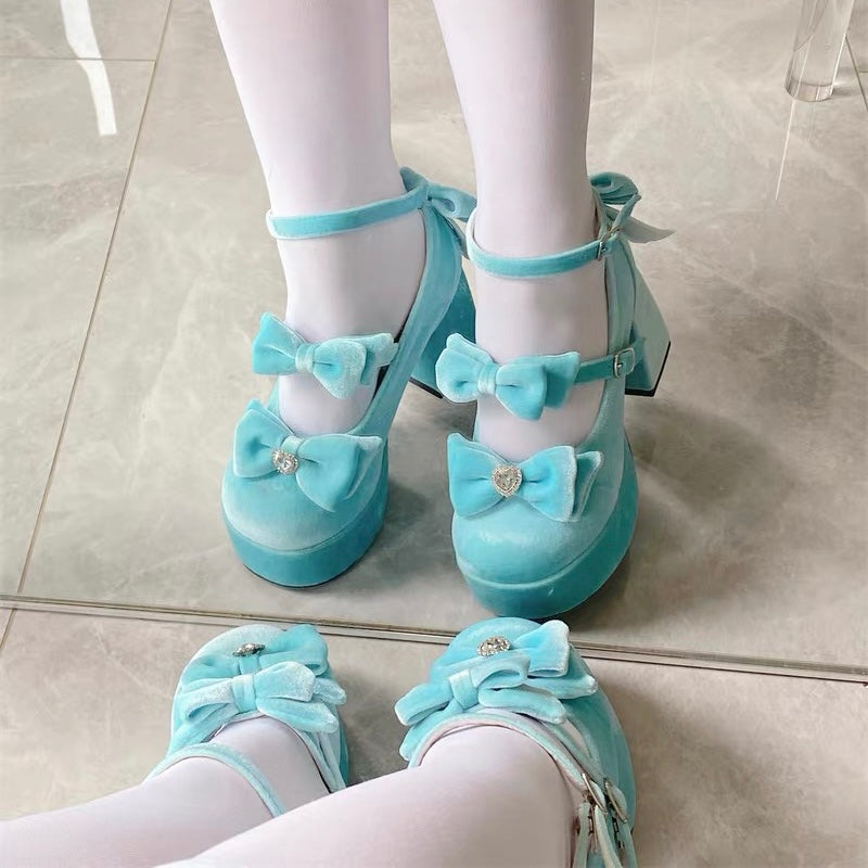 Girl Tina Velvet High Heels