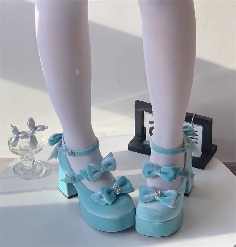 Girl Tina Velvet High Heels