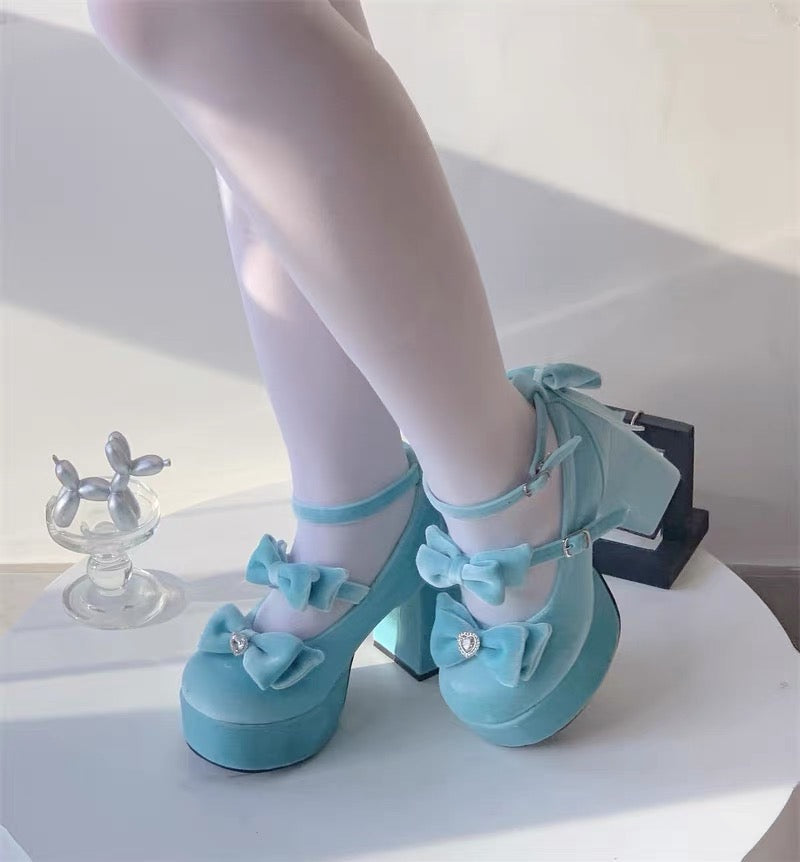Girl Tina Velvet High Heels