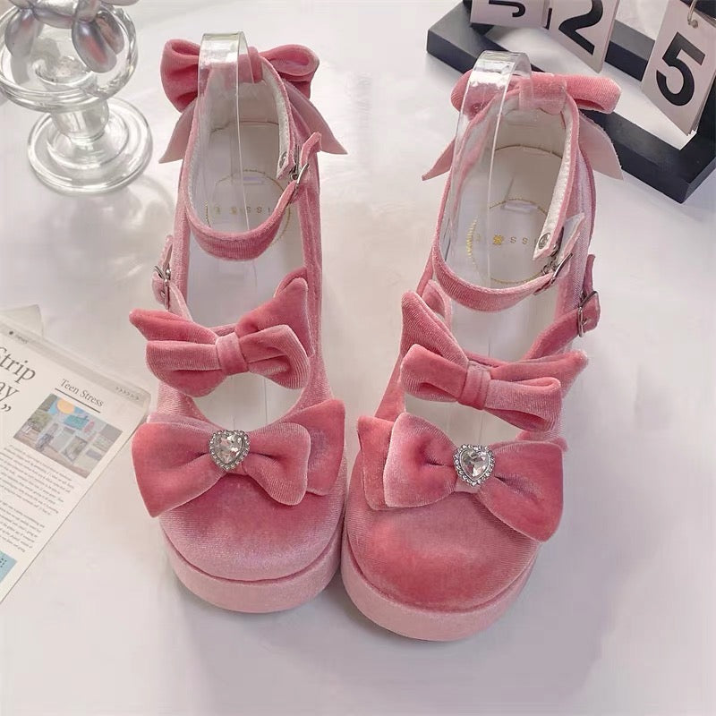 Girl Tina Velvet High Heels