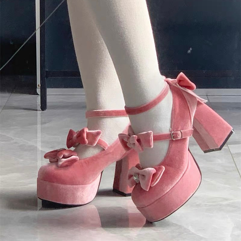 Girl Tina Velvet High Heels